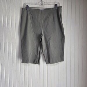 Eric Bermuda Shorts Womens 8 Gray Twill‎ Stretch Flat Front Casual Summer